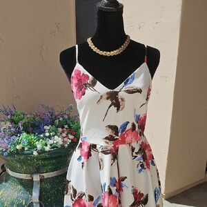 Floral Spaghetti Strap pullover Dress size Medium